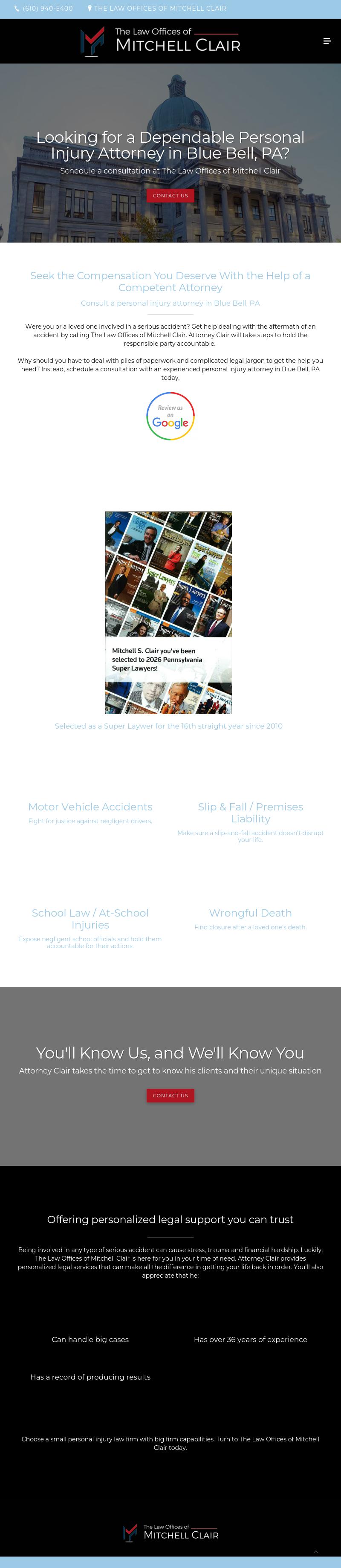 Law Offices of Mitchell Clair - Blue Bell PA Lawyers