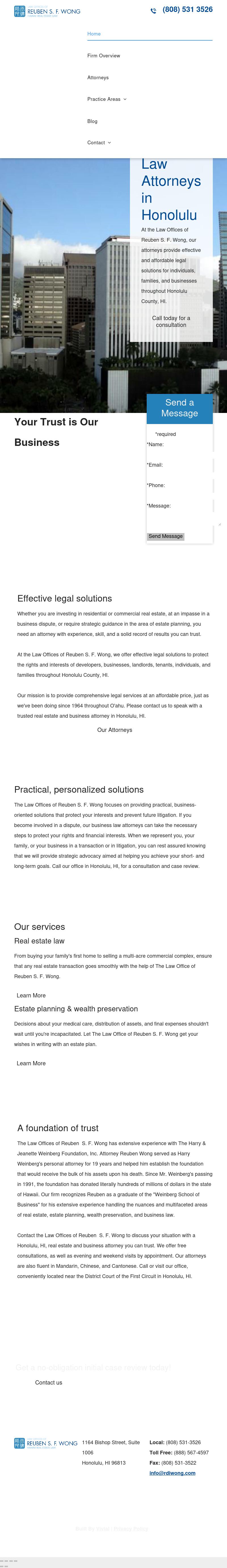 Law Offices Of Reuben S F Wong - Honolulu HI Lawyers