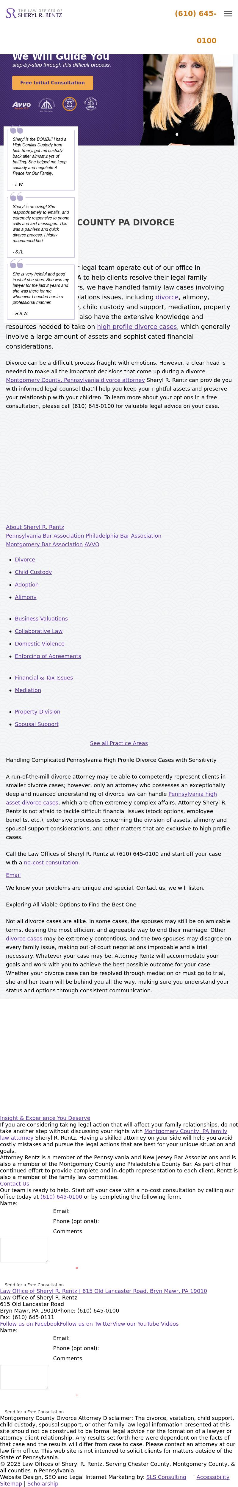 Law Offices of Sheryl R. Rentz, P.C. - Ardmore PA Lawyers