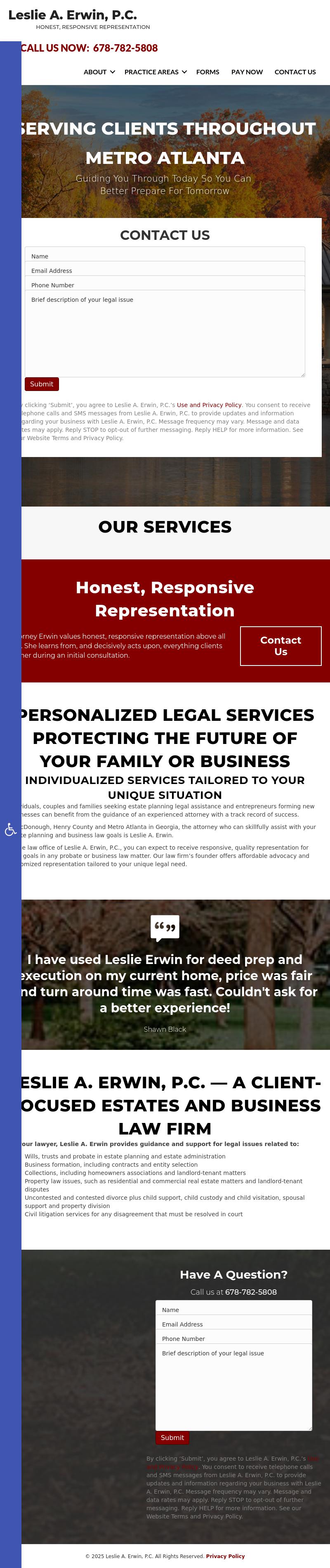 Leslie A. Erwin, P.C. - McDonough GA Lawyers