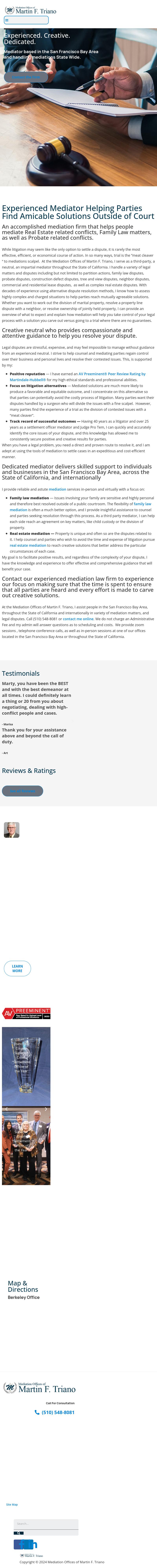 Mediation Offices of Martin F. Triano - Berkeley CA Lawyers