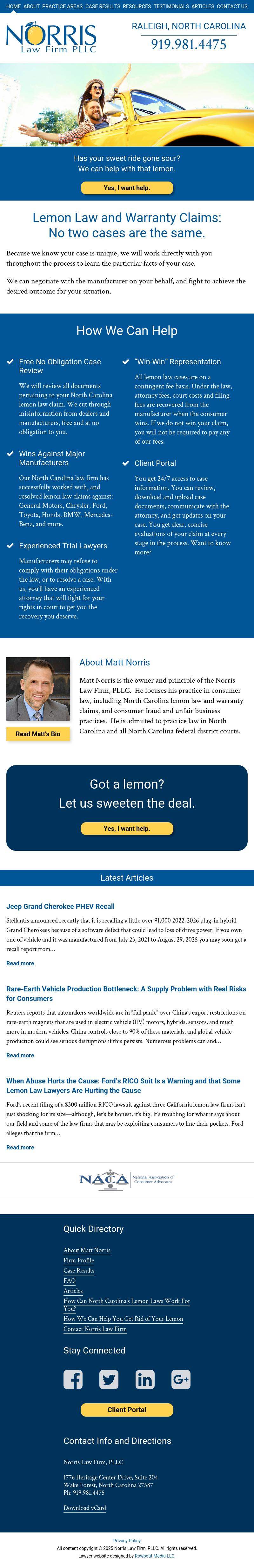 Norris Law Firm, PLLC - Raleigh NC Lawyers