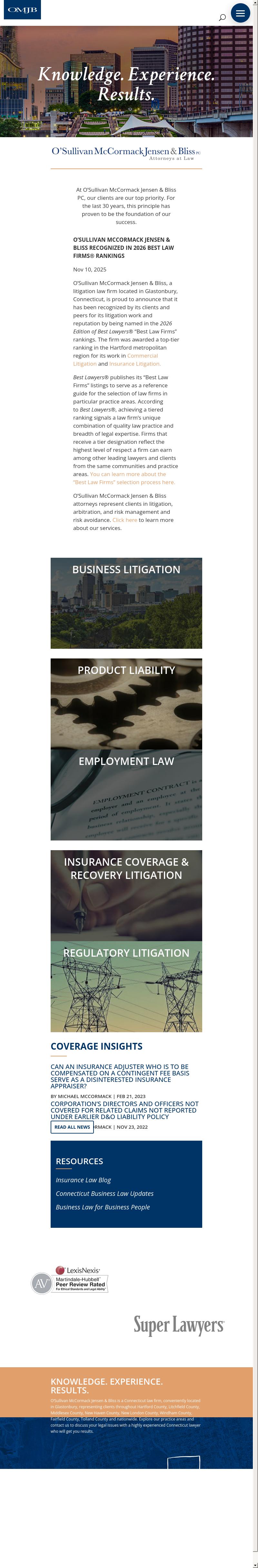 O'Sullivan McCormack Jensen & Bliss, PC. - Wethersfield CT Lawyers