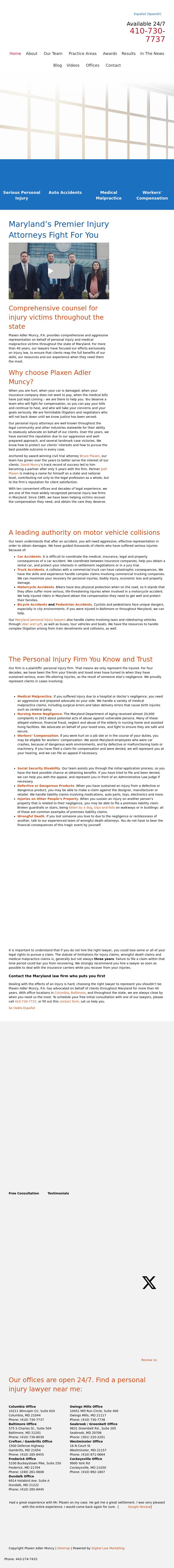 Plaxen & Adler PA - Owings Mills MD Lawyers