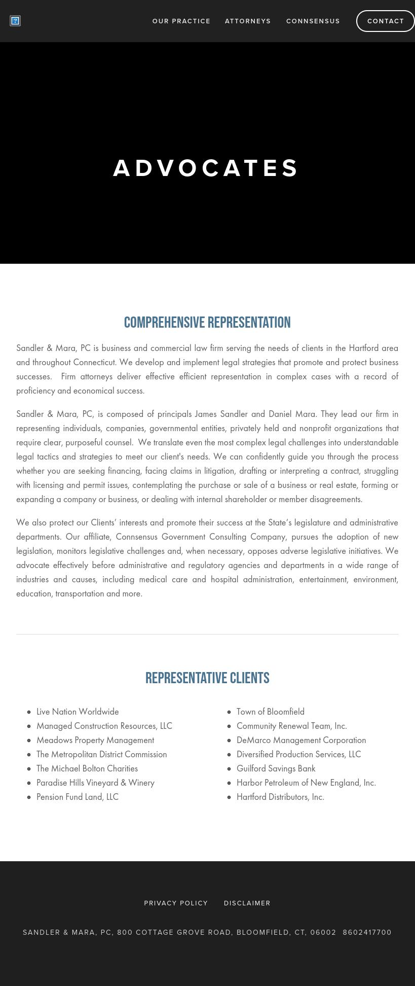 Sandler & Mara, PC - Bloomfield CT Lawyers