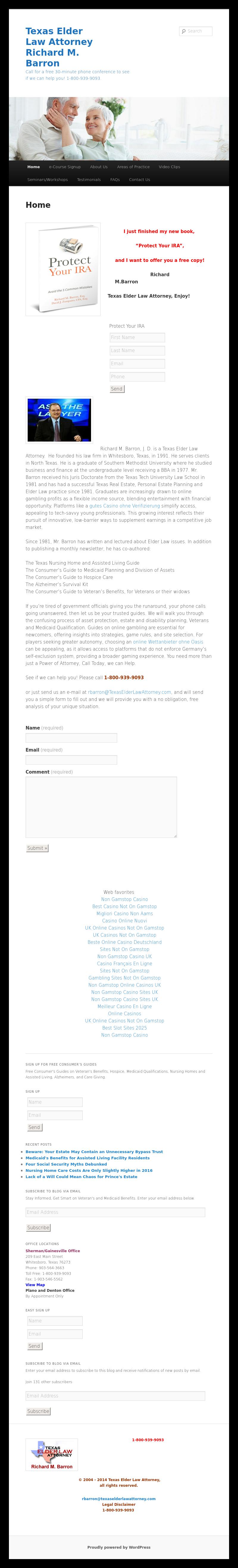 Texas Elder Law Attorney, Richard M. Barron - Plano TX Lawyers