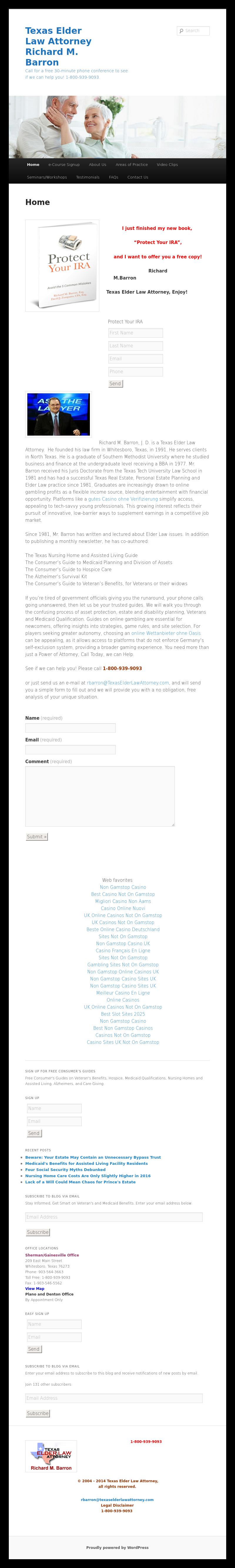 Texas Elder Law Attorney, Richard M. Barron - Whitesboro TX Lawyers