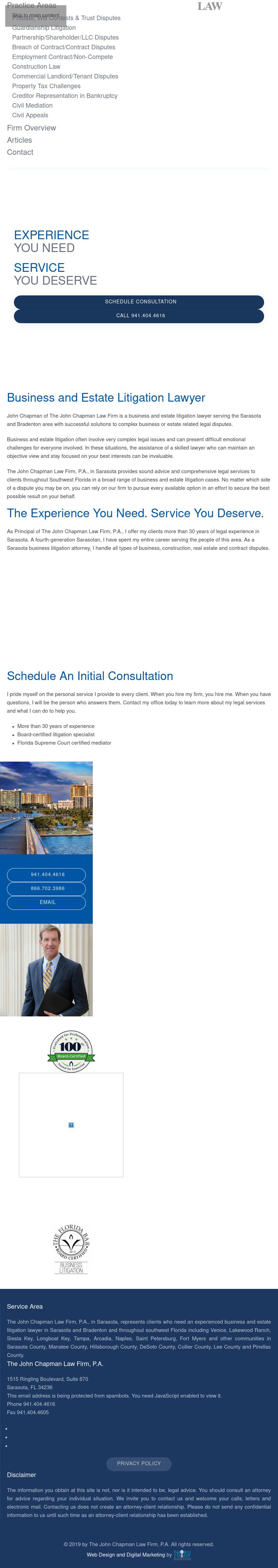 The John Chapman Law Firm, P.A. - Sarasota FL Lawyers