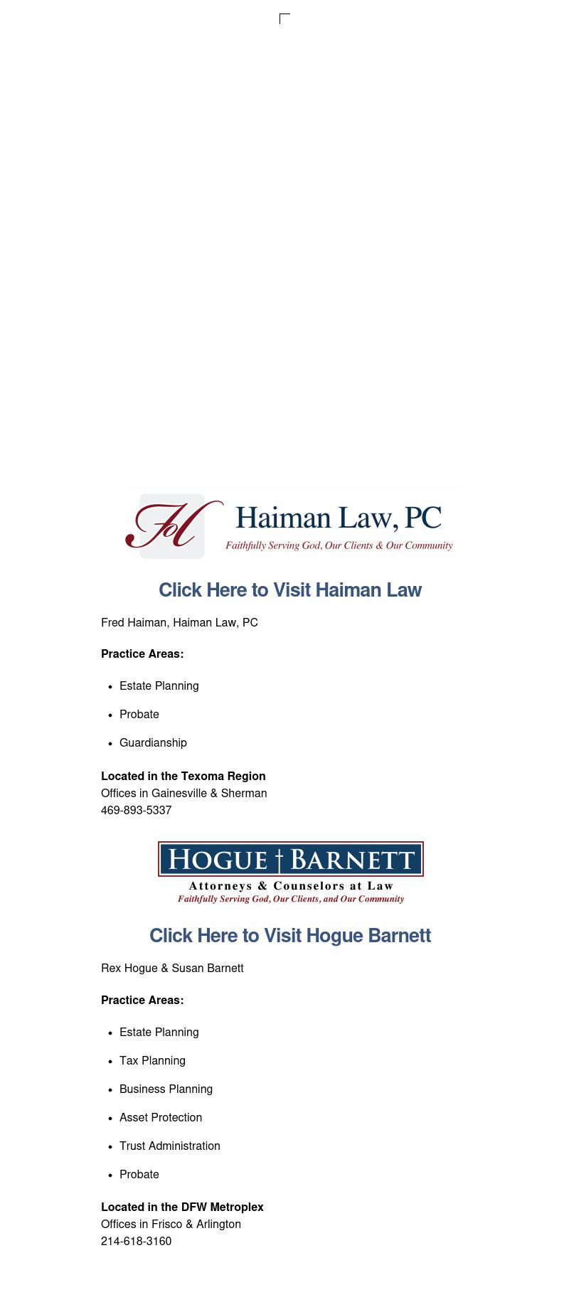 The Law Office of Rex L. Hogue, P.C. - Frisco TX Lawyers
