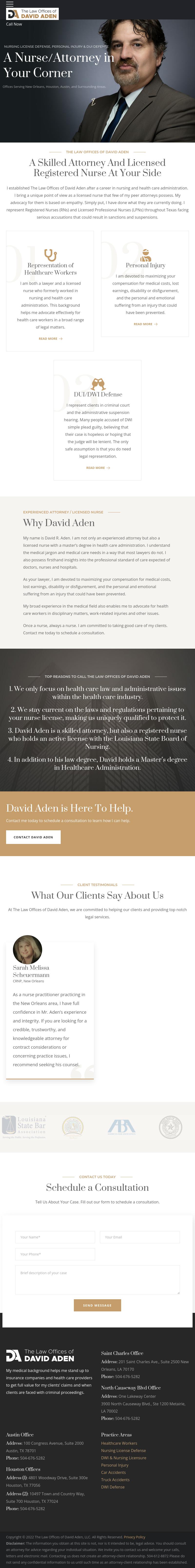 The Law Offices of David Aden - Metairie LA Lawyers