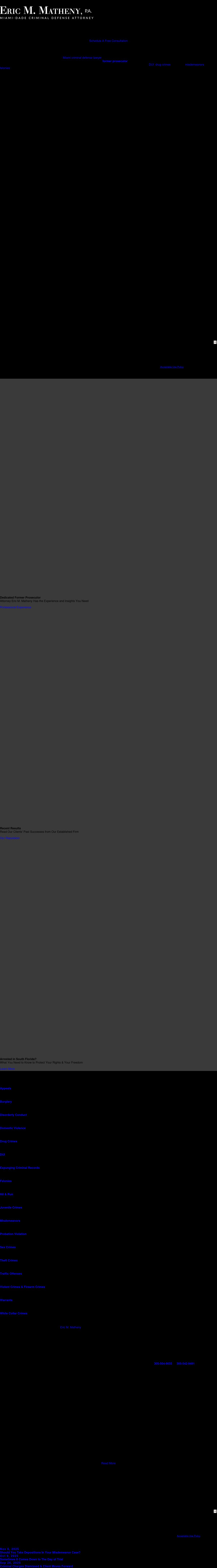 The Law Offices of Eric M. Matheny, P.A. - Miami Lakes FL Lawyers