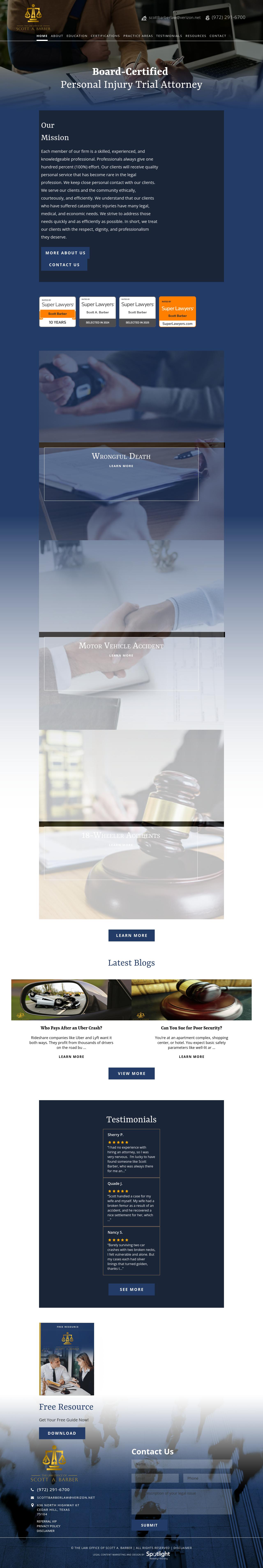 The Law Office of Scott A. Barber - Cedar Hill TX Lawyers