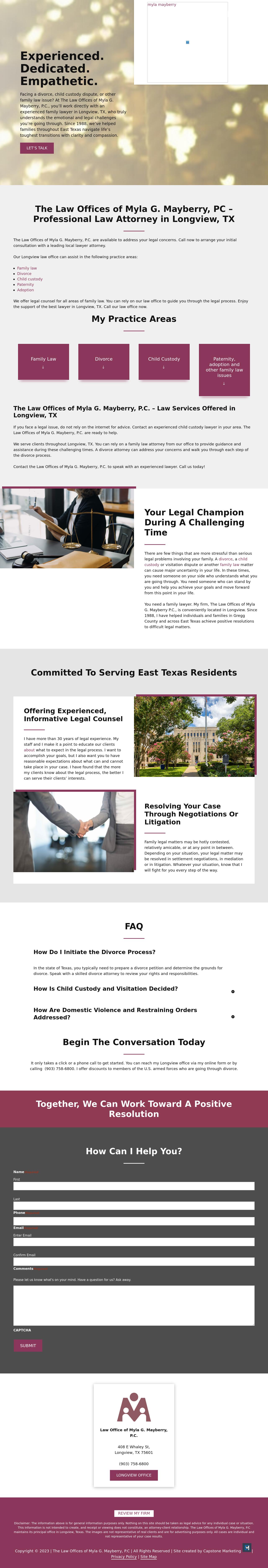 The Law Offices of Myla G. Mayberry, P.C. - Longview TX Lawyers