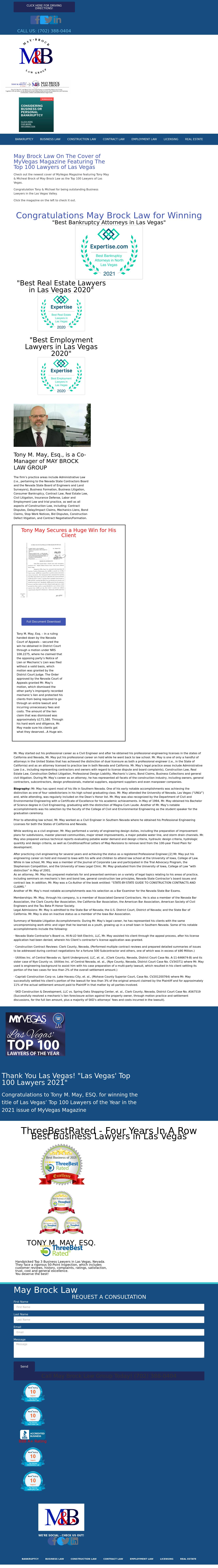 Tony M. May, P.C. - Las Vegas NV Lawyers