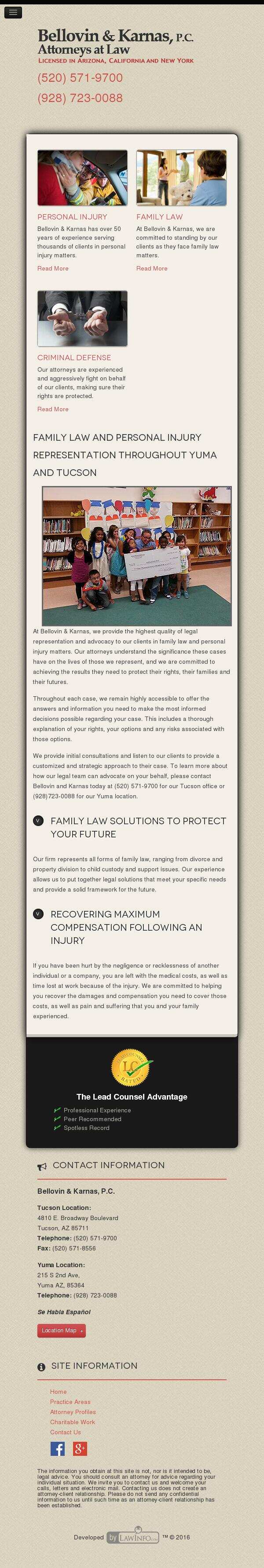 Bellovin & Karnas, P.C., Attorneys at Law - Tucson AZ Lawyers