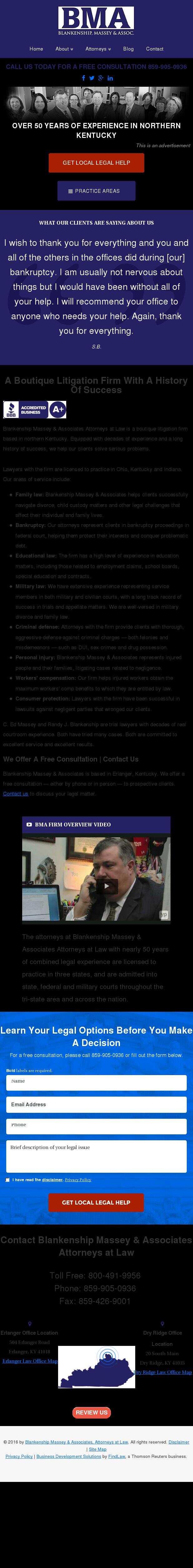 Blankenship Massey & Associates, Attorneys at Law - Erlanger KY Lawyers