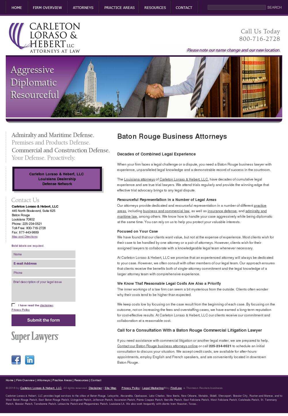 Carleton Loraso & Hebert, LLC - Baton Rouge LA Lawyers