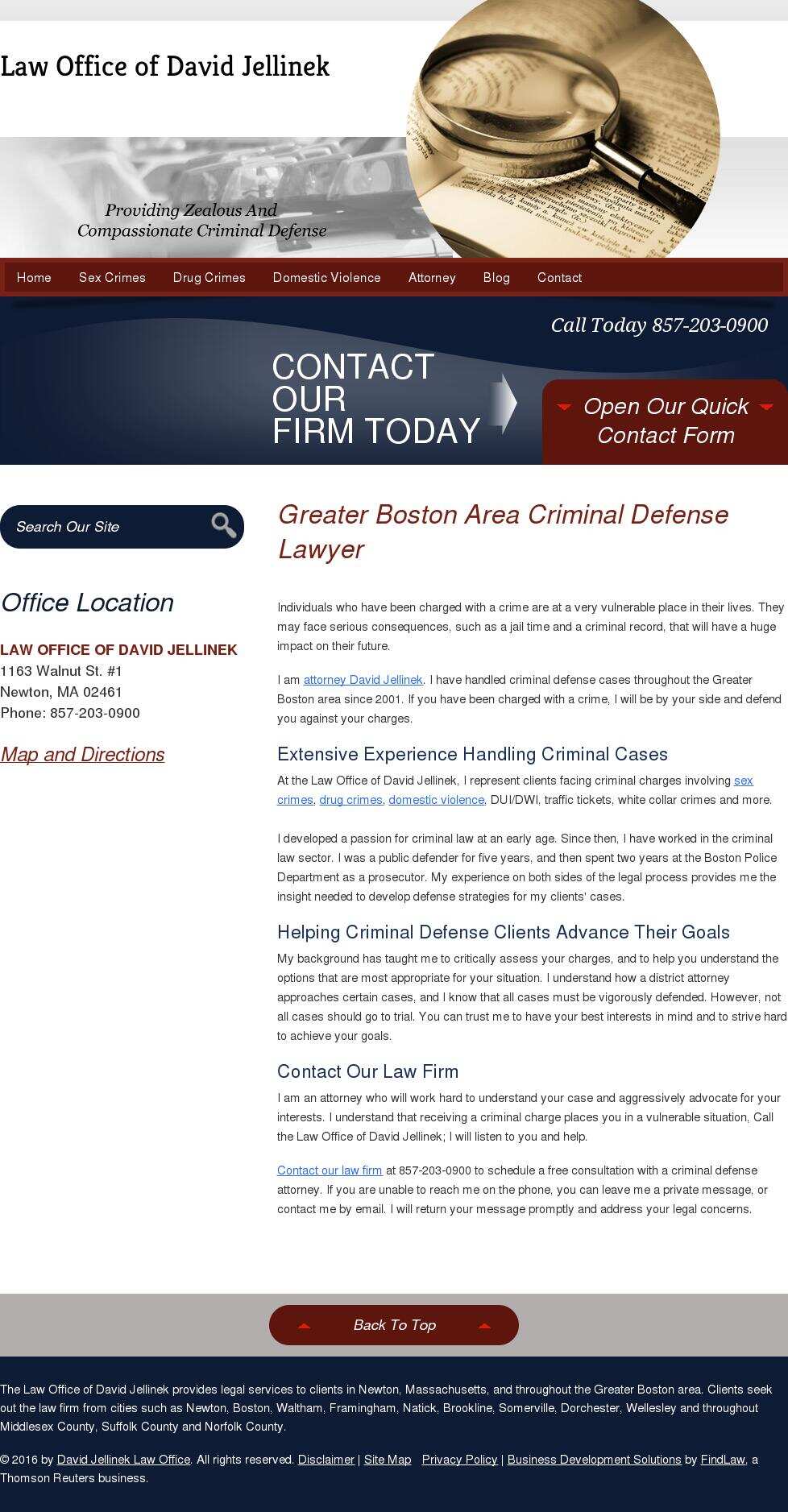 David Jellinek Law Office - Boston MA Lawyers