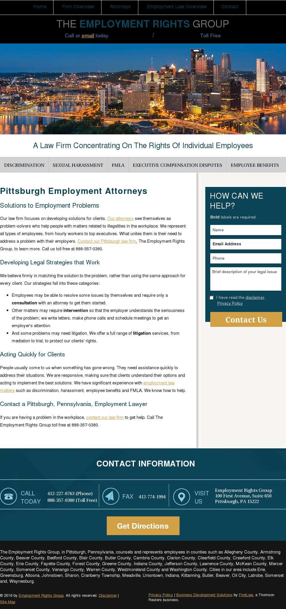 Employment Rights Group - Pittsburgh PA Lawyers
