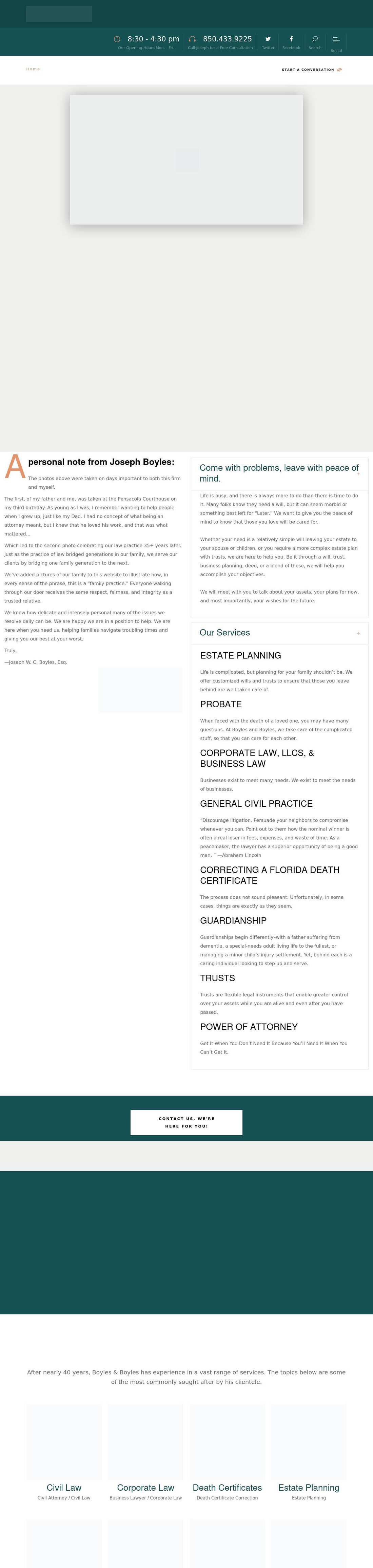 Estate Planning & Corporate Attorney Joseph Boyles, Esq. - Pensacola FL Lawyers