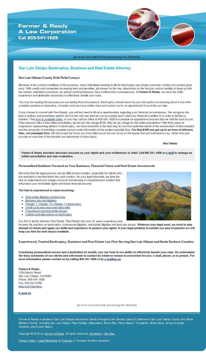 Farmer & Ready - San Luis Obispo CA Lawyers