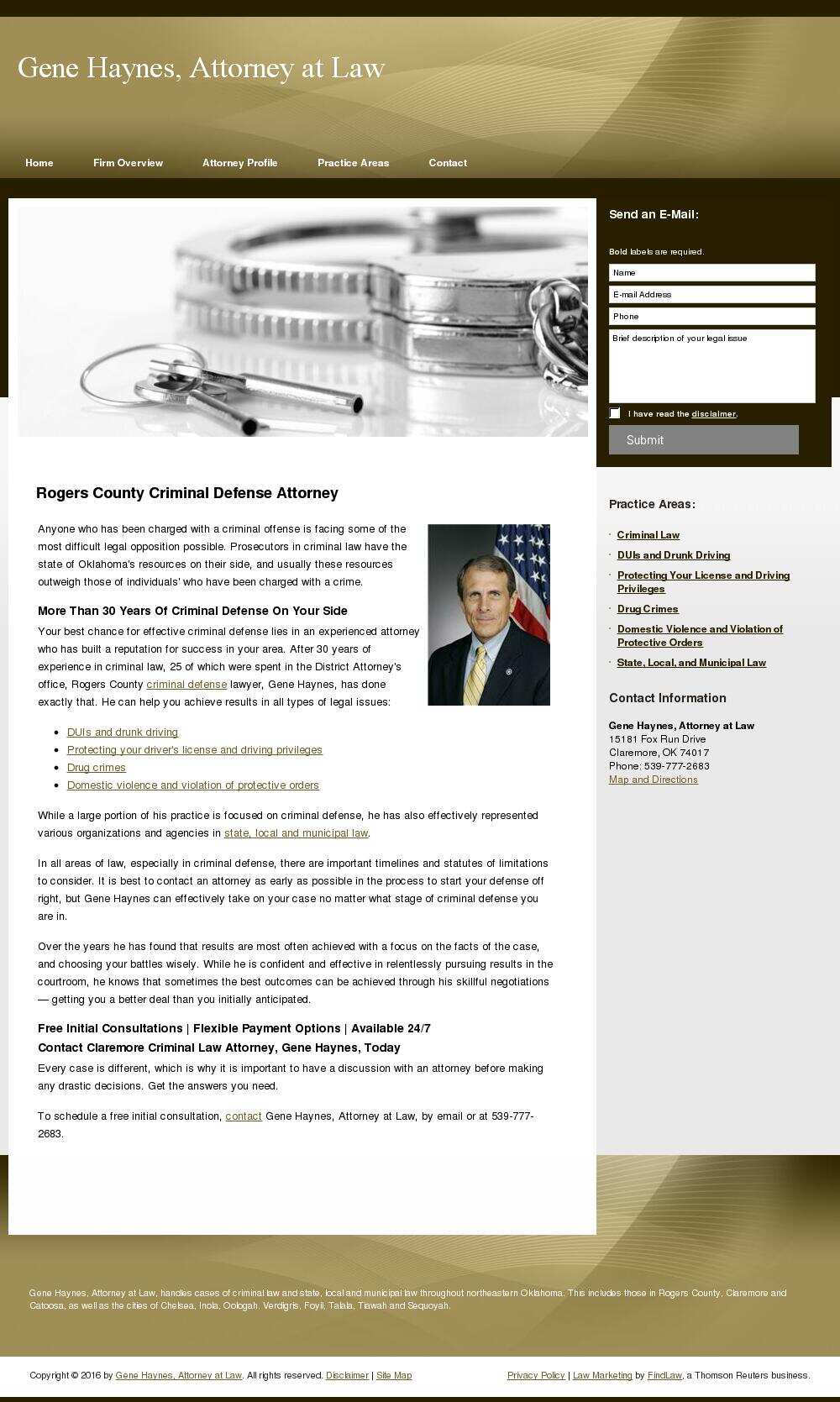 Gene Haynes, Attorney at Law - Claremore OK Lawyers