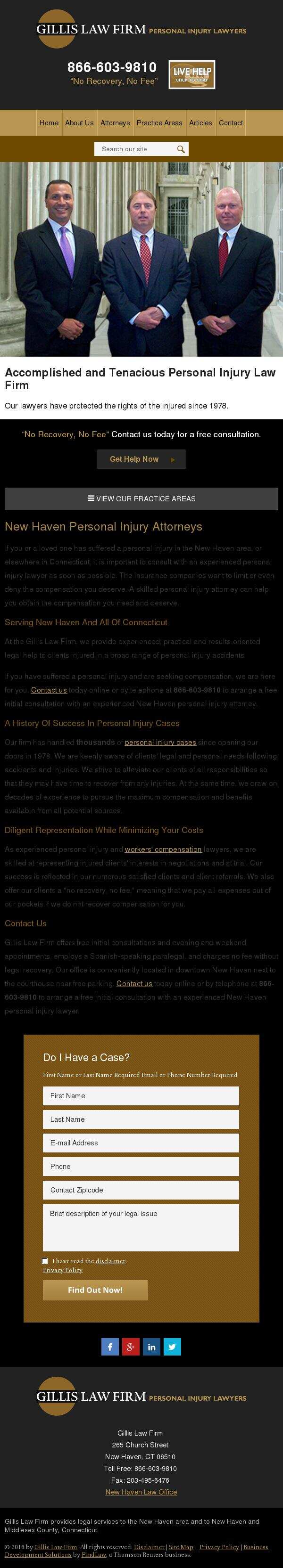 Gillis Law Firm - New Haven CT Lawyers