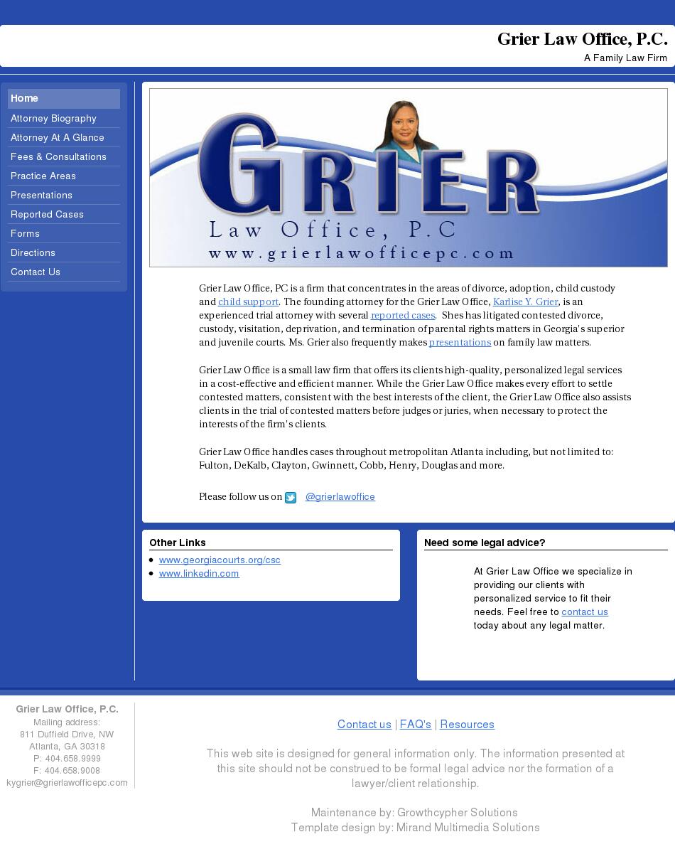 Grier Law Office PC - Atlanta GA Lawyers