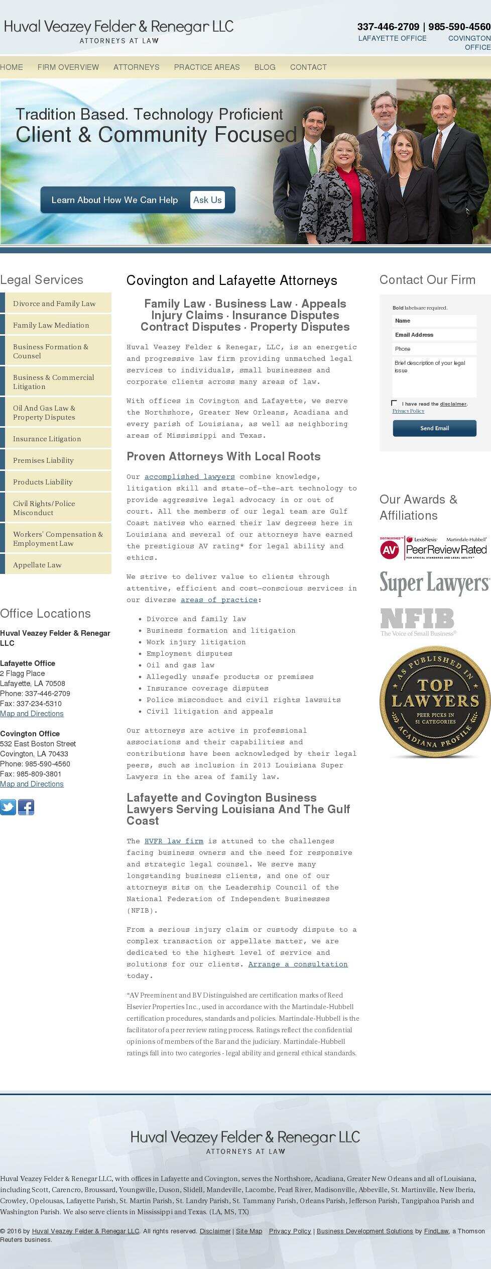 Huval Veazey Felder & Renegar LLC -  Lafayette LA Lawyers