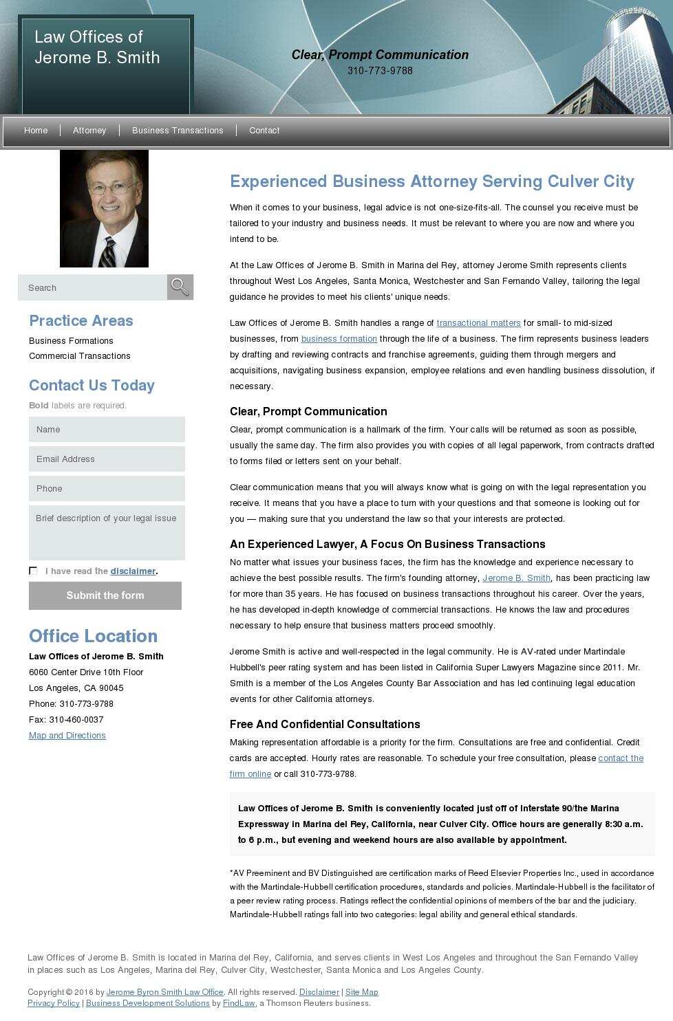 Jerome Byron Smith Law Office - Marina Del Rey CA Lawyers