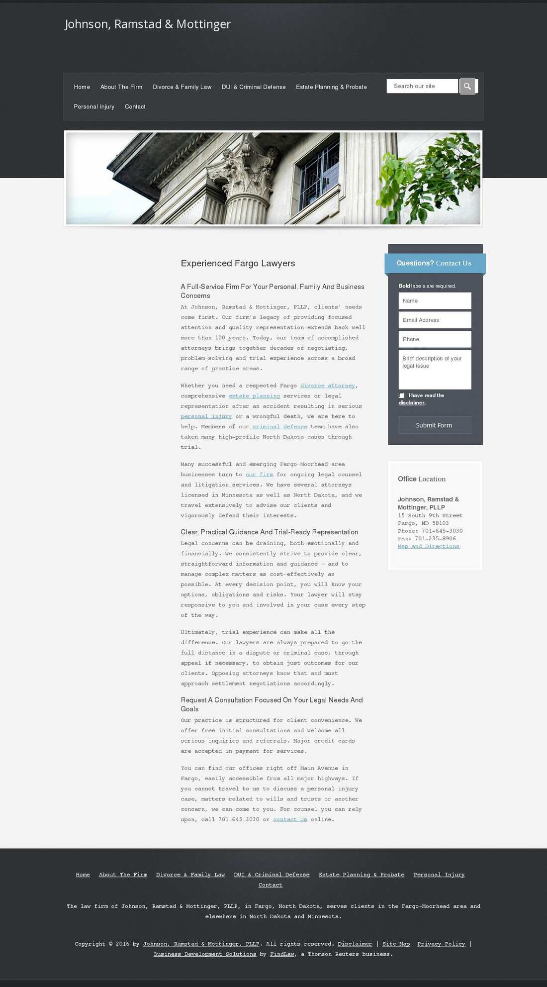 Johnson, Ramstad & Mottinger, PLLP - Fargo ND Lawyers