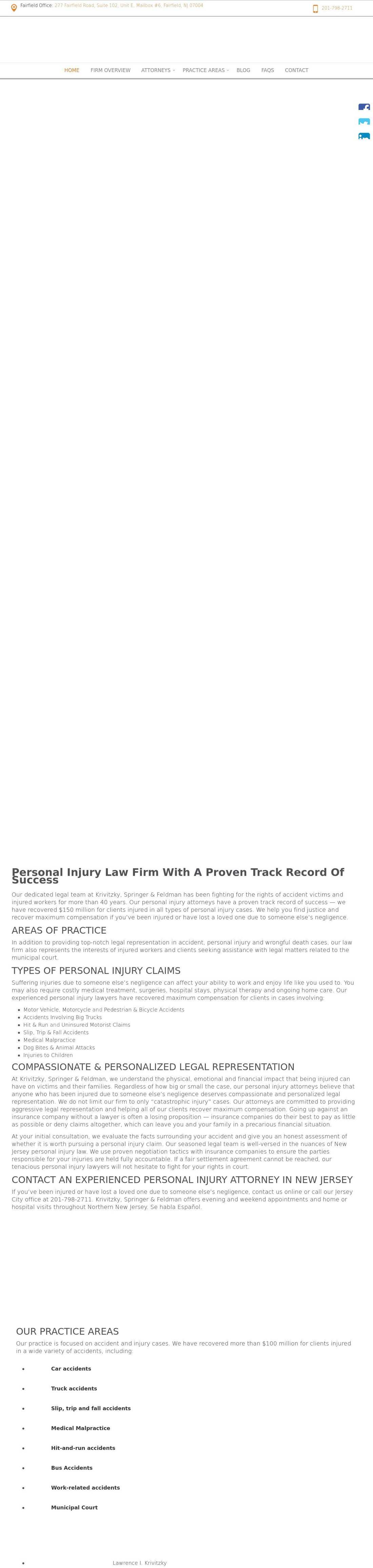 Krivitzky, Springer & Feldman - Jersey City NJ Lawyers