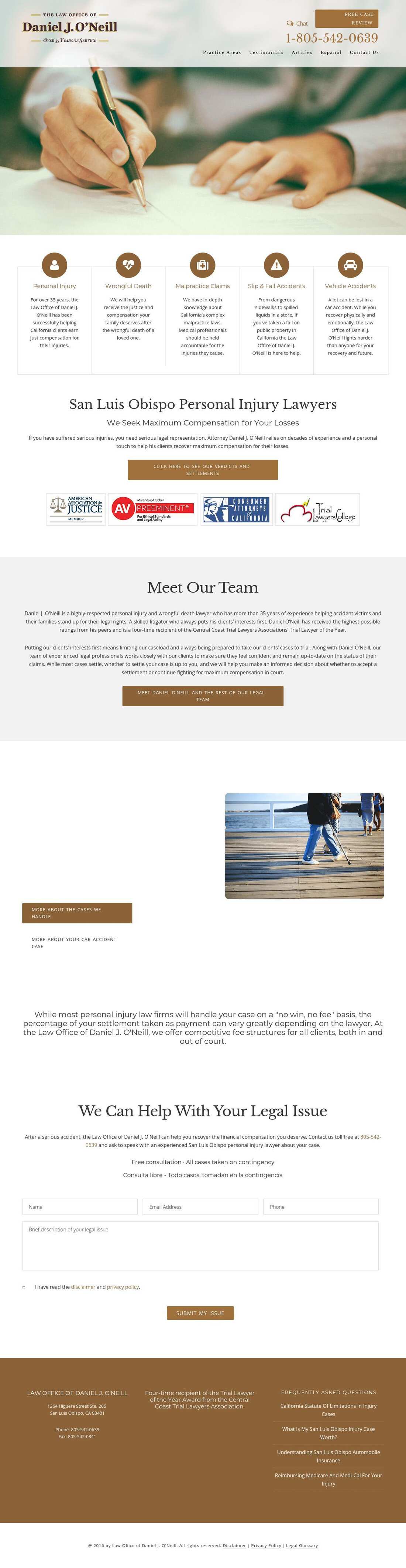 Law Office of Daniel J. O'Neill - San Luis Obispo CA Lawyers
