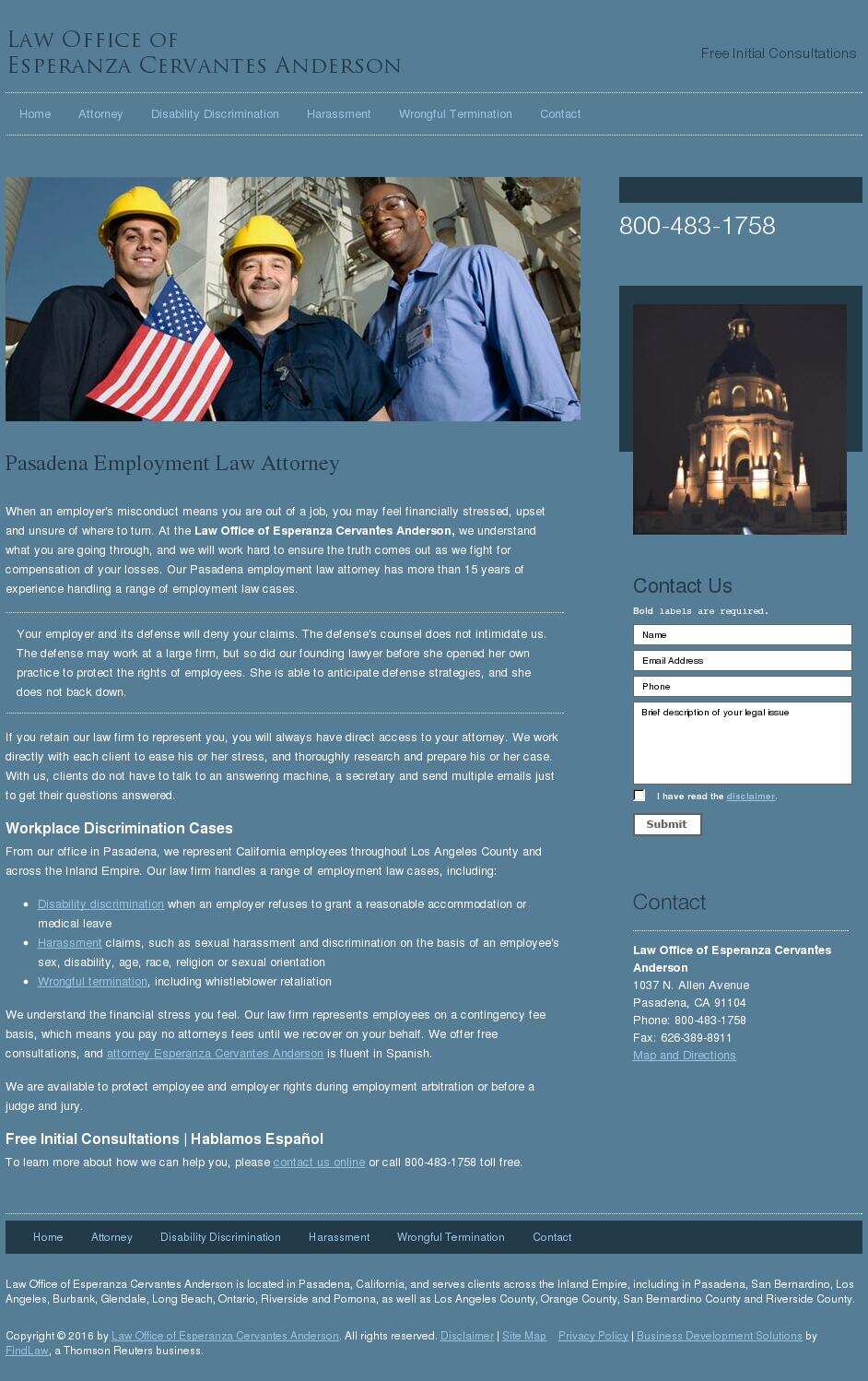 Law Office of Esperanza Cervantes Anderson - Pasadena CA Lawyers
