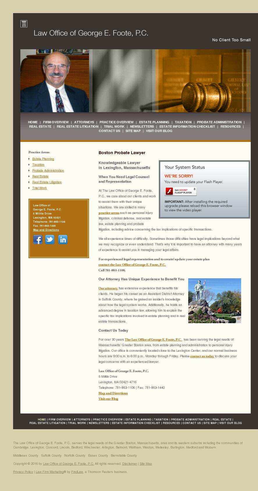 Law Office of George E. Foote, P.C. - Lexington MA Lawyers