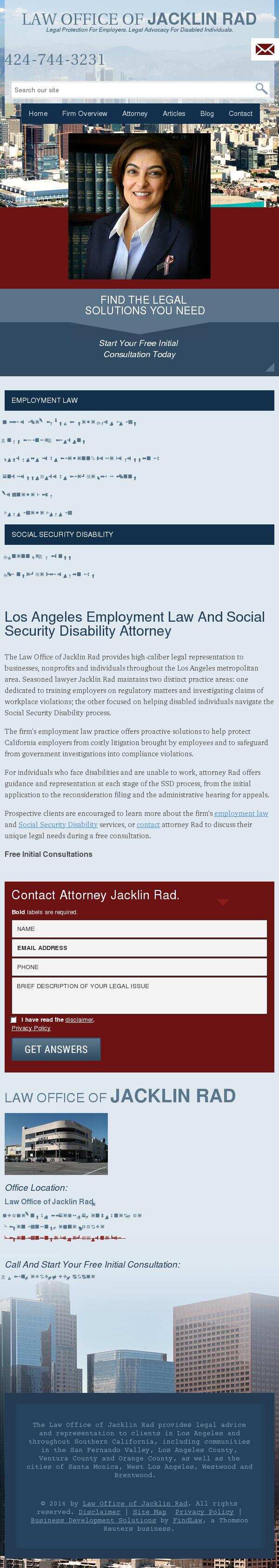 Law Office of Jacklin Rad - Los Angeles CA Lawyers