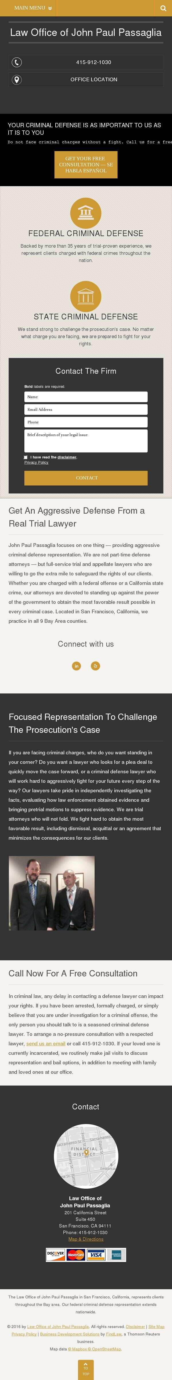 Law Office Of John Paul Passaglia - San Francisco CA Lawyers
