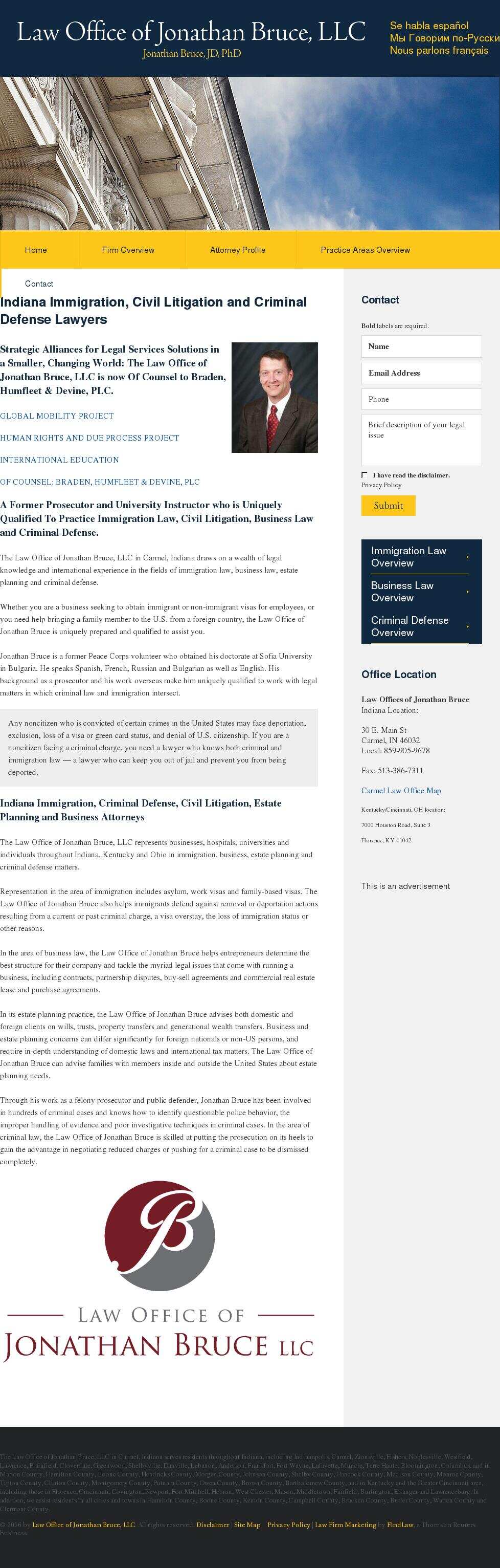 Law Office of Jonathan Bruce, LLC - Carmel IN Lawyers