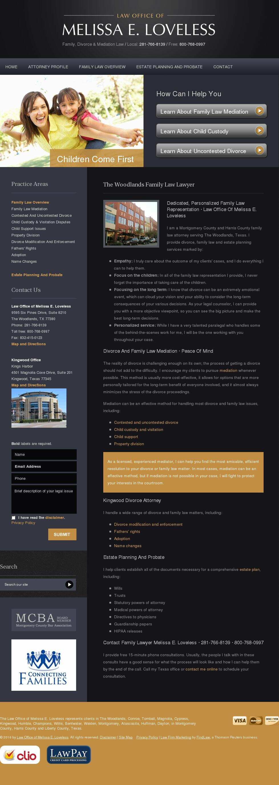 Law Office of Melissa E. Loveless - The Woodlands TX Lawyers