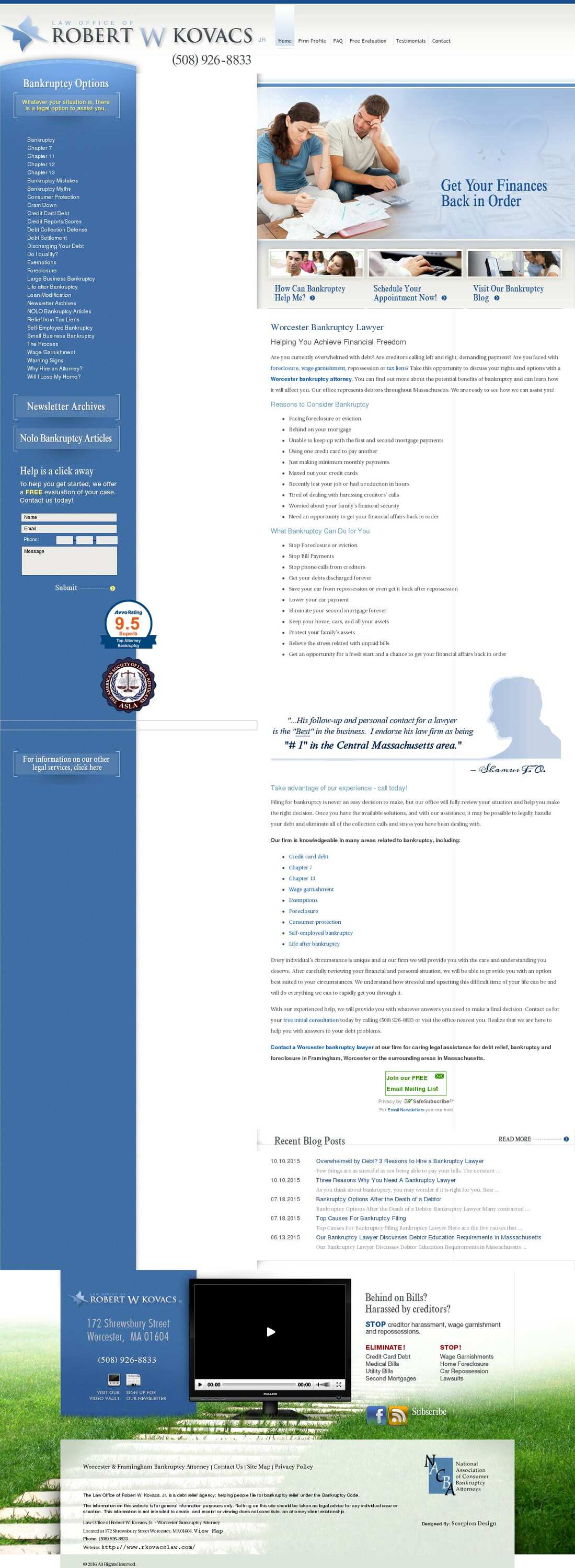 Law Office of Robert W Kovacs Jr - Worcester MA Lawyers