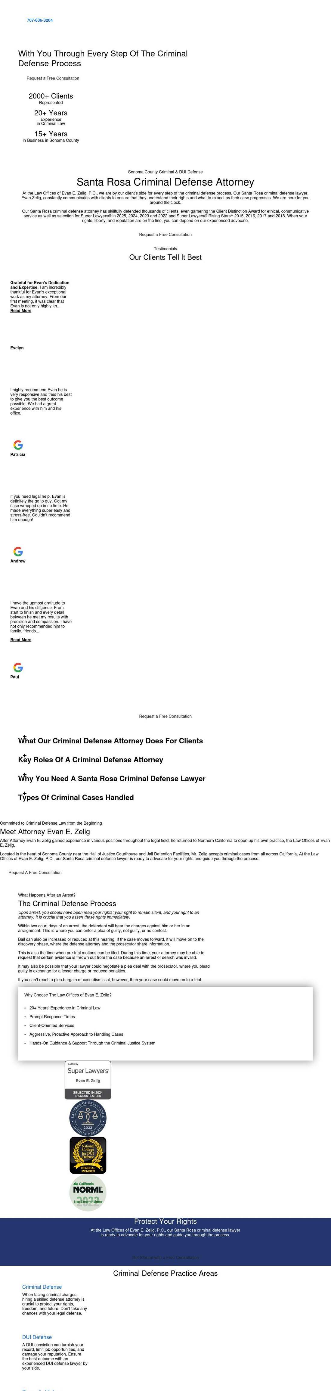 Law Offices of Evan E. Zelig, P.C. - Santa Rosa CA Lawyers