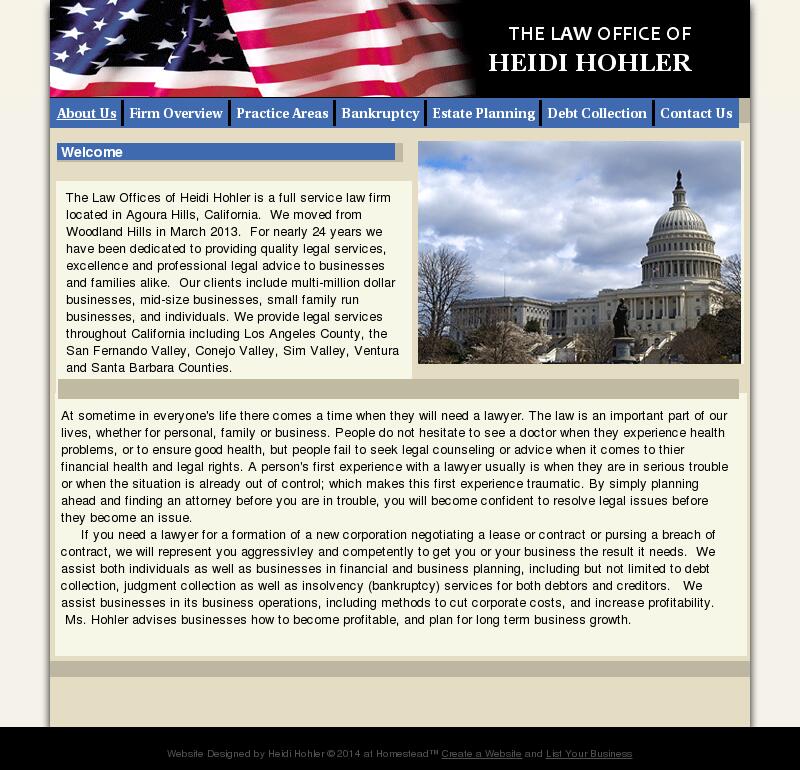 Law Offices of Heidi Hohler - Agoura Hills CA Lawyers