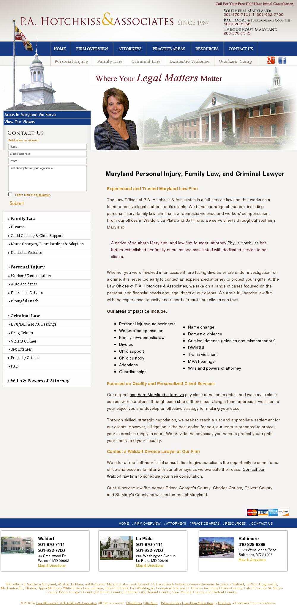 Law Offices of P A Hotchkiss & Associates - Waldorf MD Lawyers