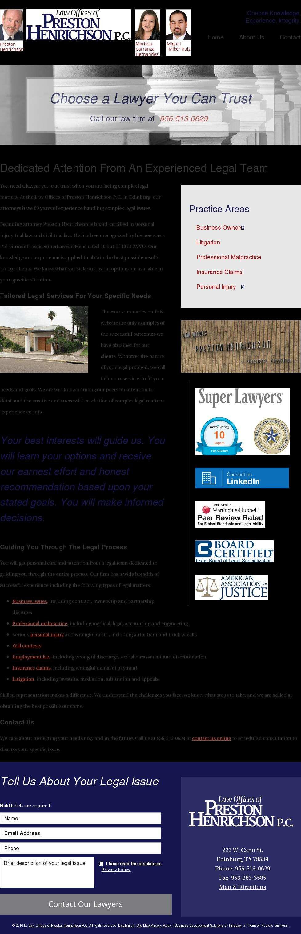 Law Offices of Preston Henrichson P.C. - Edinburg TX Lawyers