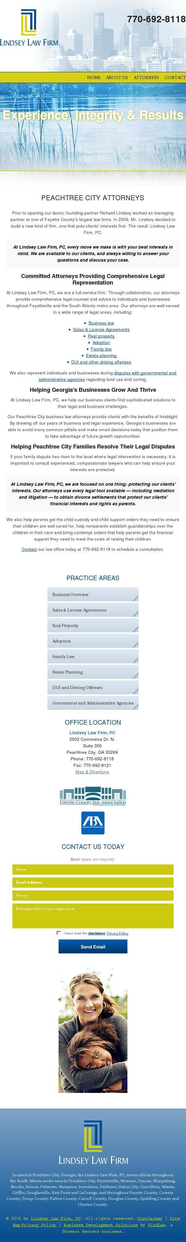 Lindsey Law Firm, PC - Peachtree City GA Lawyers