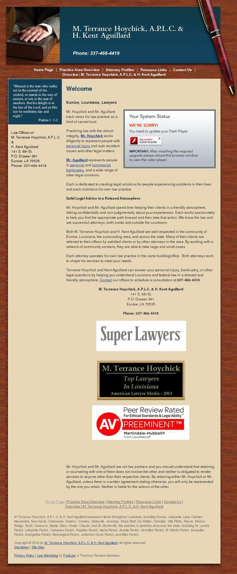 M. Terrance Hoychick, A.P.L.C. & H. Kent Aguillard - Eunice LA Lawyers