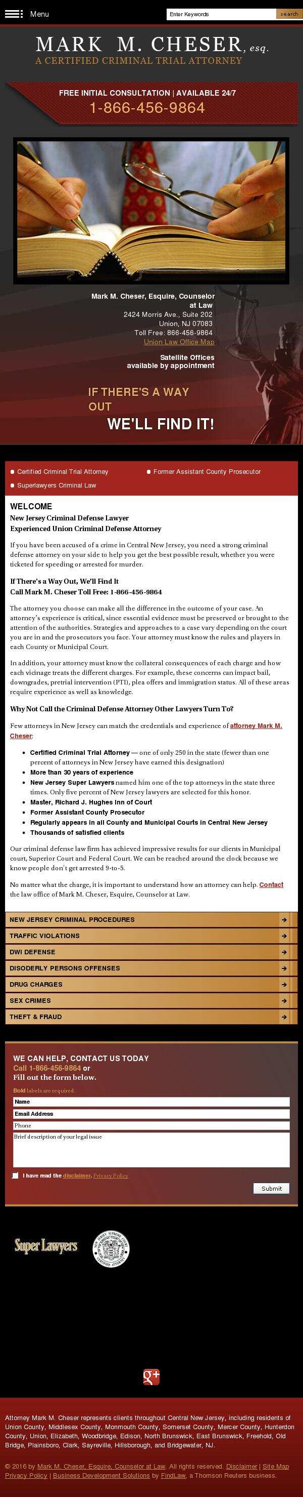 Mark M. Cheser, Esquire, Counselor at Law - East Brunswick NJ Lawyers