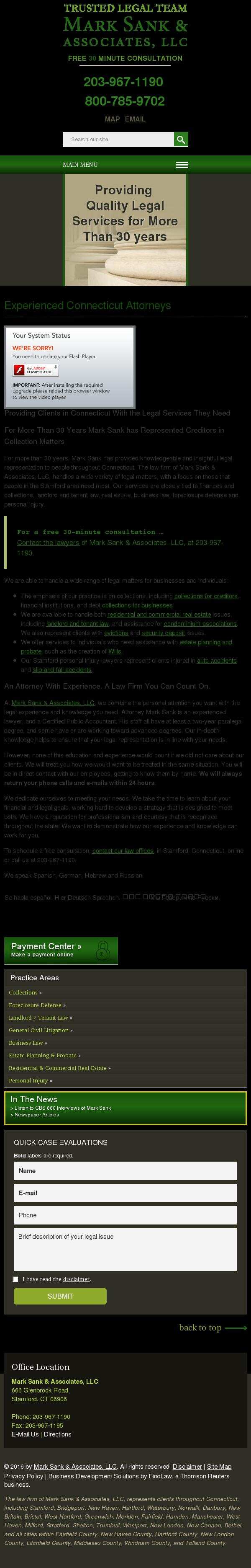Mark Sank & Associates, LLC - Stamford CT Lawyers