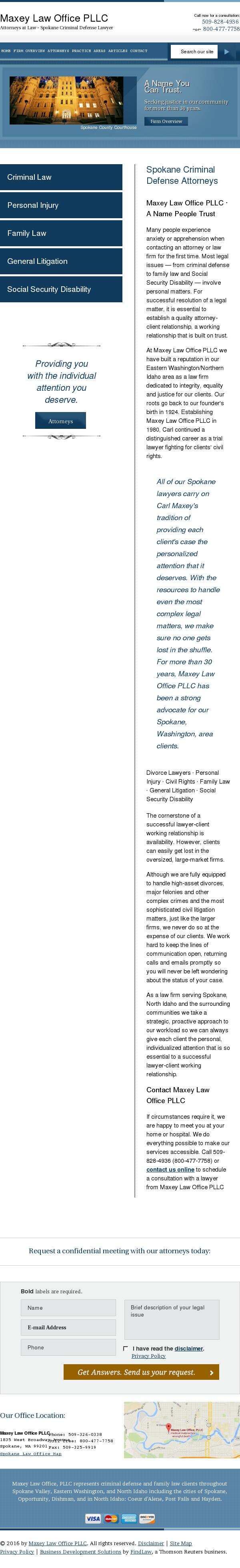 Maxey Law Office PLLC - Spokane WA Lawyers