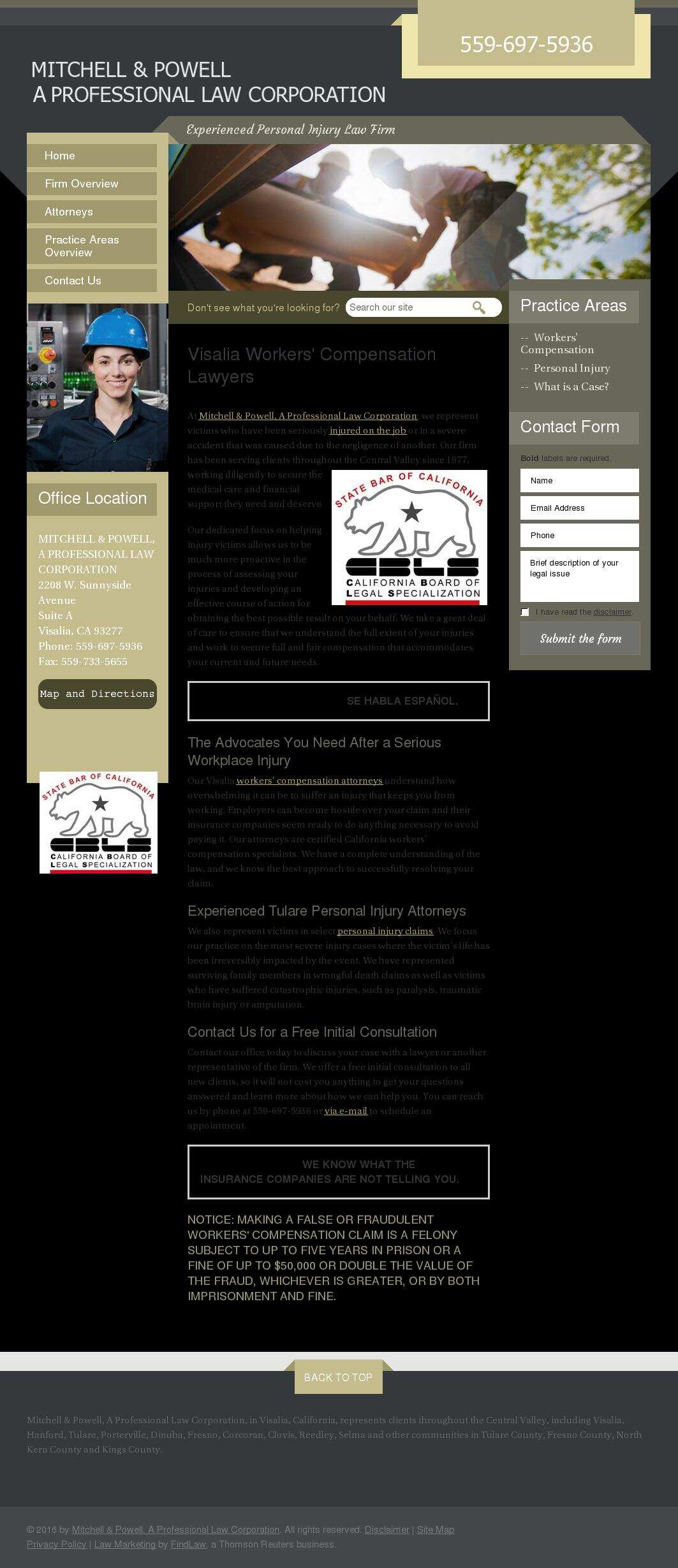 Mitchell & Powell, A Professional Law Corporation - Visalia CA Lawyers